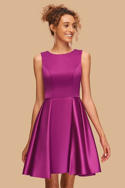 Robe De Bal De Bal En Satin Rose - gallery 3