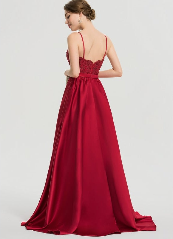 Robe De Bal Ébène Satinée - gallery 8