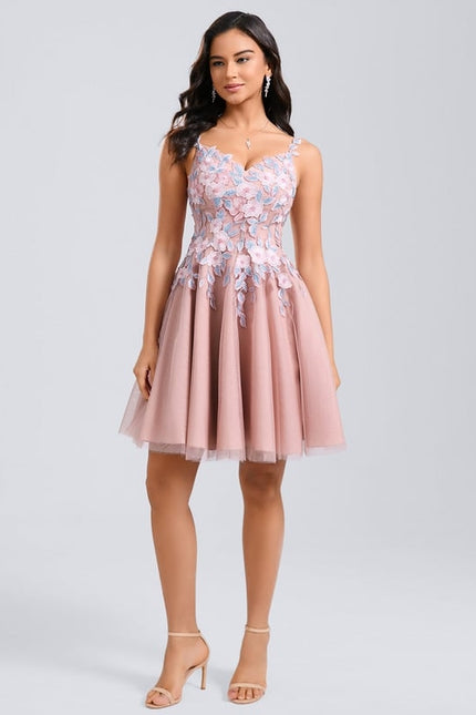 Robe De Bal Courte Tulle Brodée - gallery 5