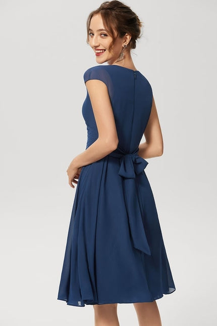 Robe De Bal Mousseline Bordeaux - gallery 3