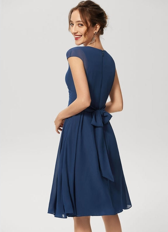 Robe De Bal Mousseline Bordeaux - gallery 3