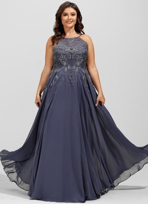 Robe De Bal Fluide Ornée - gallery 7