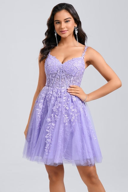 Robe De Bal Courte Tulle Brodée - gallery 3
