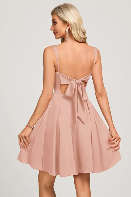 Robe De Bal Courte Rosée - gallery 1