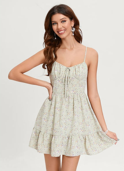 Robe De Bal À Fleurs Vertes