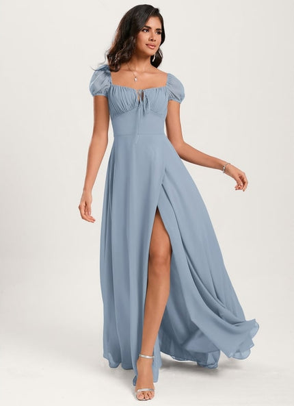 Robe De Bal Fluide Bleu Ciel