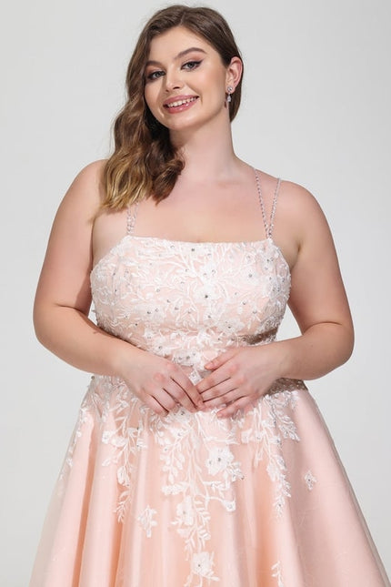 Robe De Bal Tulle Pêche Décorée - gallery 9