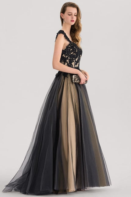 Robe De Bal Noir Doré Chic - gallery 2