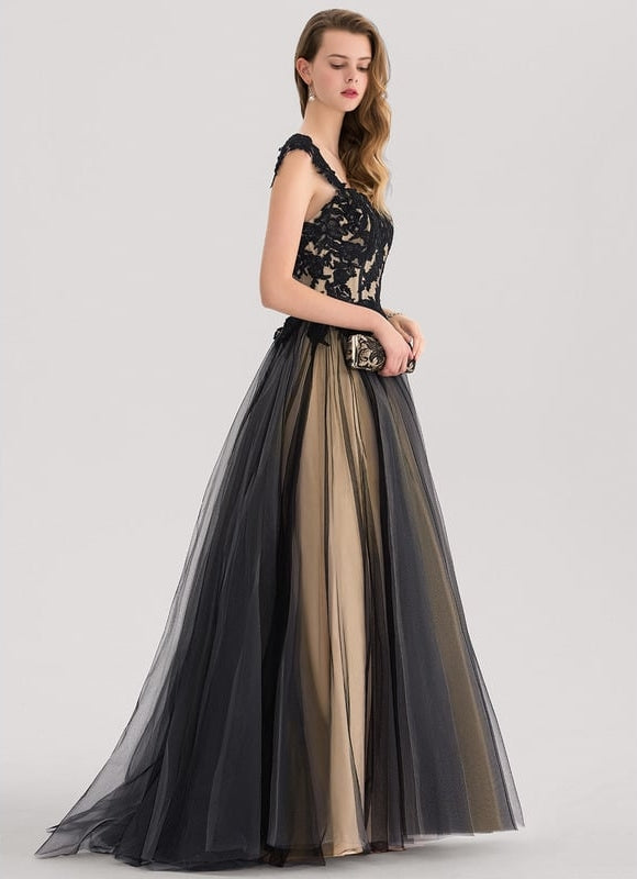Robe De Bal Noir Doré Chic - gallery 2