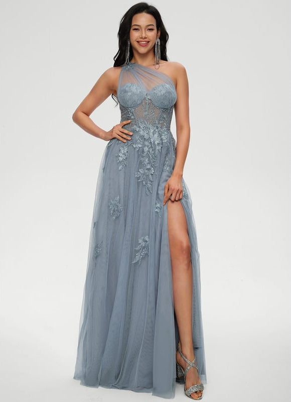 Robe De Bal Tulle Bleu Glacier