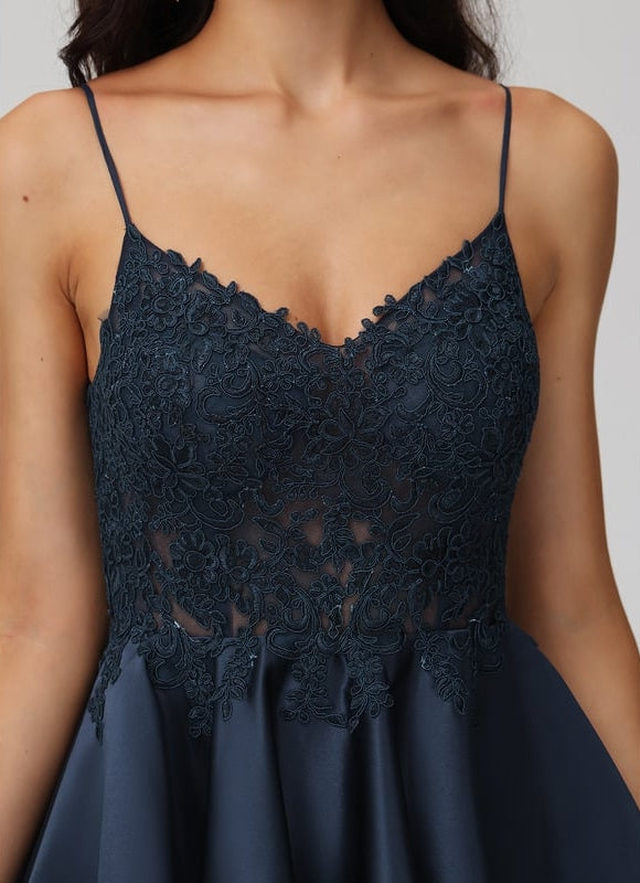 Robe De Bal Satinée Courte - gallery 3