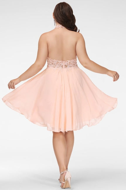 Robe De Bal Aérienne Pêche - gallery 6