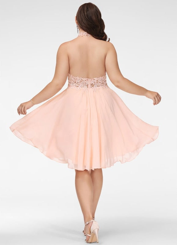 Robe De Bal Aérienne Pêche - gallery 6
