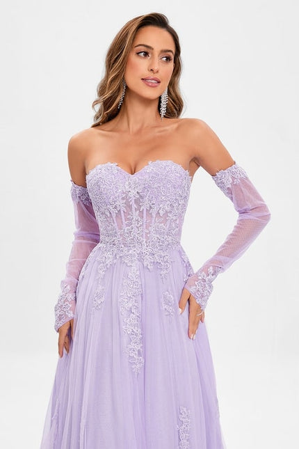 Robe De Bal Lilas Romantique - gallery 2
