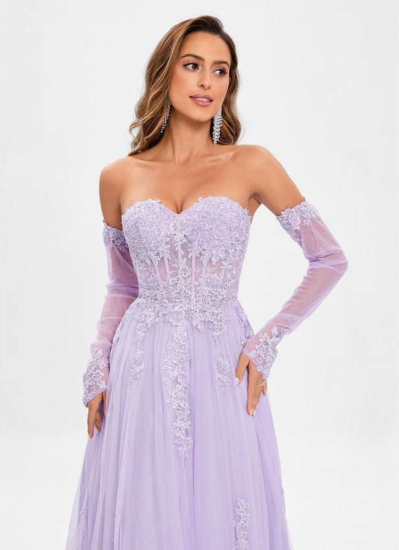 Robe De Bal Lilas Romantique - gallery 2