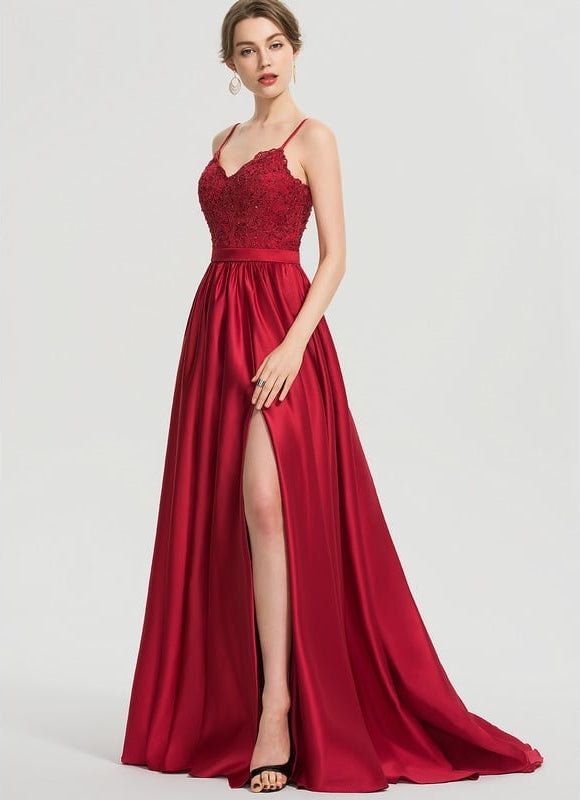Robe De Bal Ébène Satinée - gallery 7