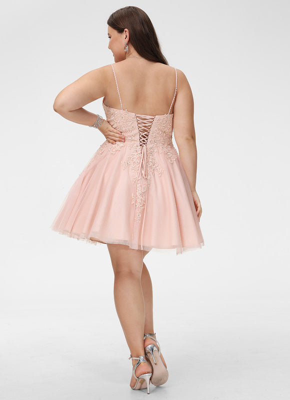 Robe De Bal Courte Perlée - gallery 9
