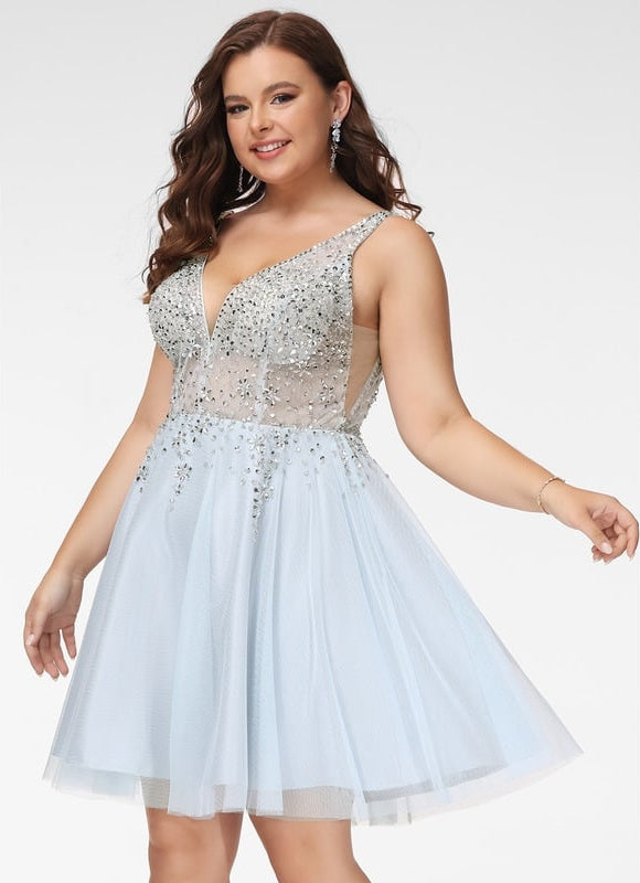 Robe De Bal Tulle Scintillant Azur - gallery 5