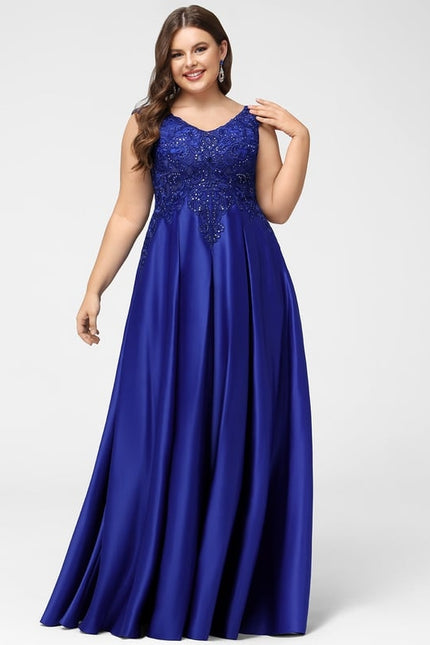 Robe De Bal Satinée Royal - gallery 7