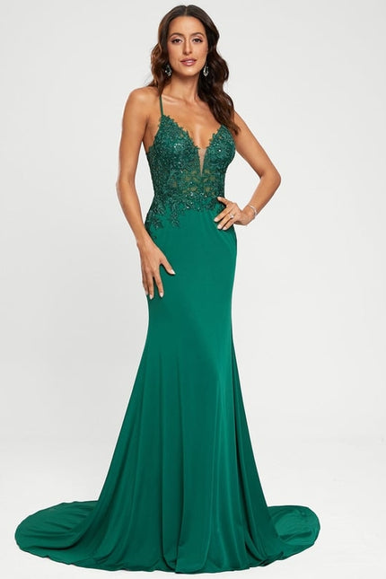 Robe De Bal Émeraude Glamour - gallery 4