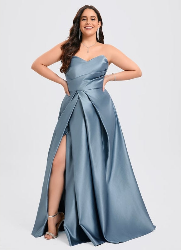 Robe De Bal Fluide Argentée - gallery 5