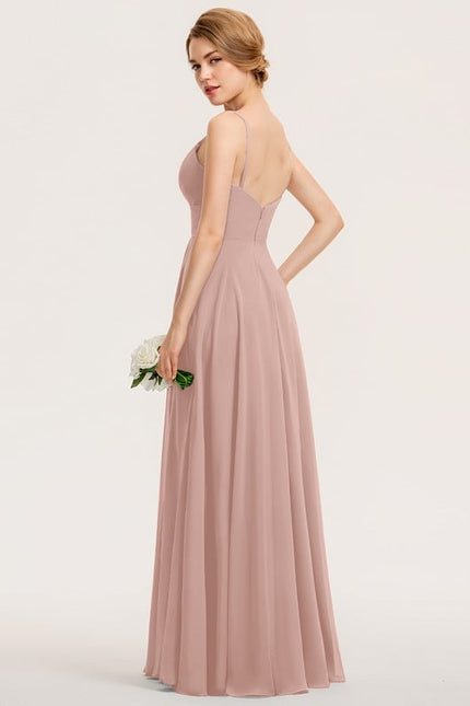 Robe De Bal Longue Fluide Bleu - gallery 2