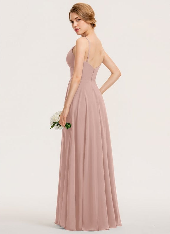 Robe De Bal Longue Fluide Bleu - gallery 2