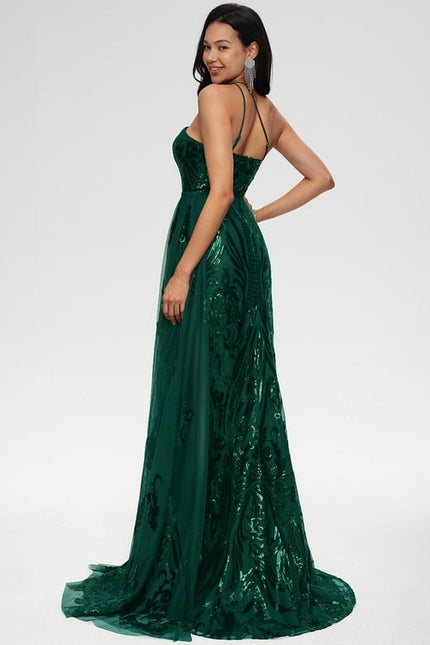 Robe De Bal Verte Étincelante - gallery 3