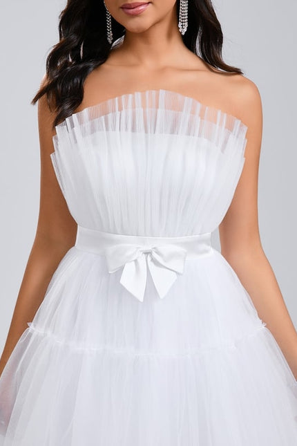Robe De Bal Nuageuse Blanche - gallery 5