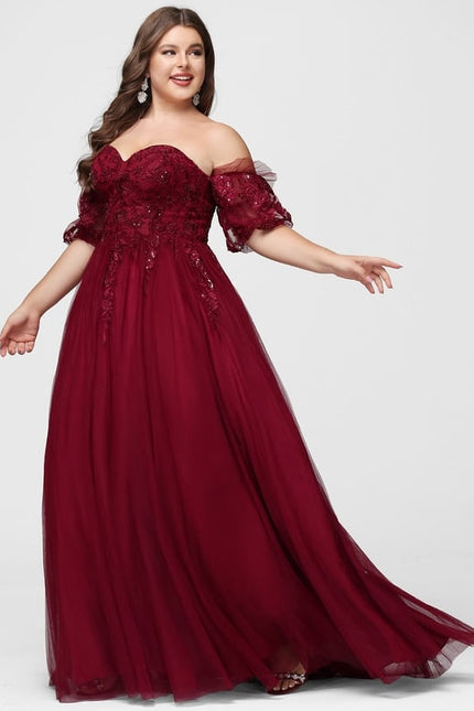 Robe De Bal Bordeaux Éthérée - gallery 9