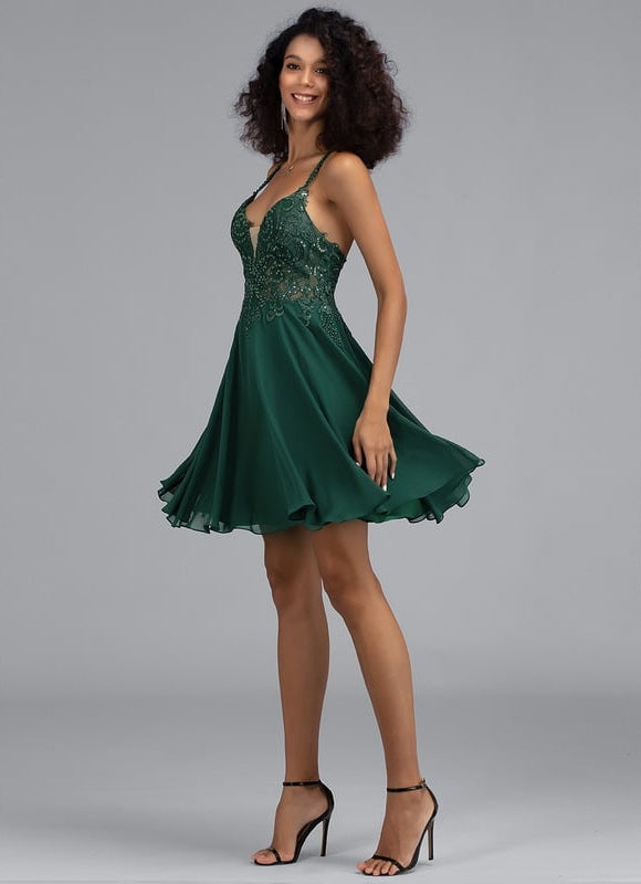 Robe De Bal Sérénité Émeraude Étoilée - gallery 5