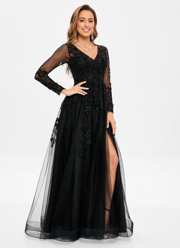 Robe De Bal Manche Longue - gallery 1