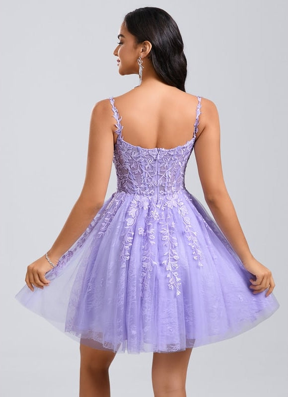 Robe De Bal Courte Tulle Brodée - gallery 6