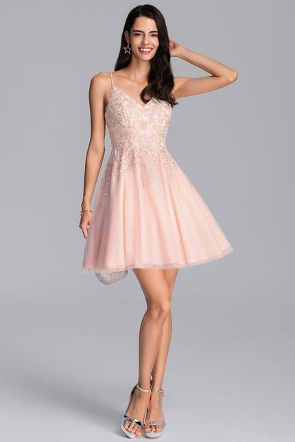 Robe De Bal Courte Perlée - gallery 1