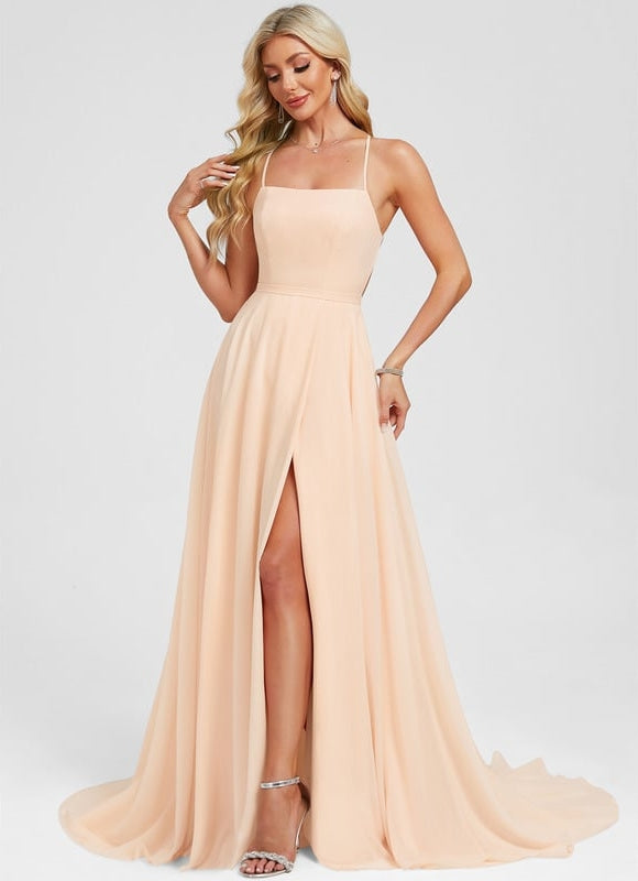 Robe De Bal Pêche Élégante - gallery 5