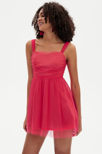 Robe De Bal Tulle Fuchsia - gallery 9