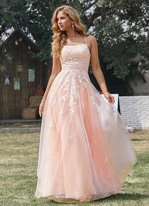 Robe De Bal Fleurie Rose - gallery 8