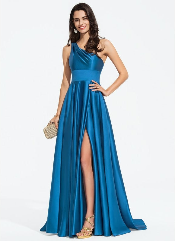 Robe De Bal Satin Céleste - gallery 2