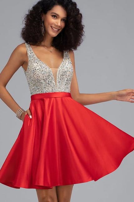 Robe De Bal Éclatante Rouge - gallery 2