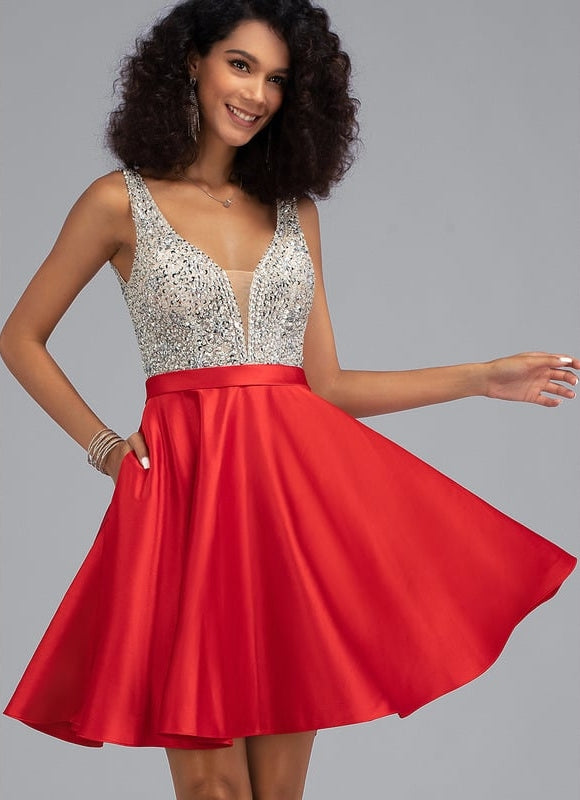 Robe De Bal Éclatante Rouge - gallery 2