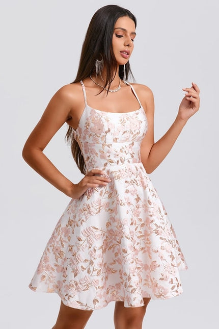 Robe De Bal Florale Rose - gallery 5