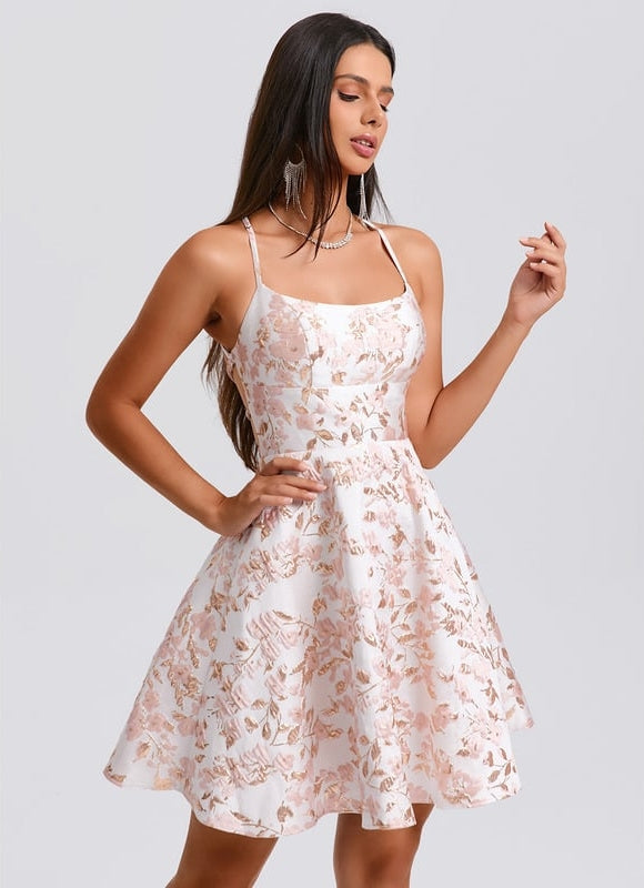 Robe De Bal Florale Rose - gallery 5