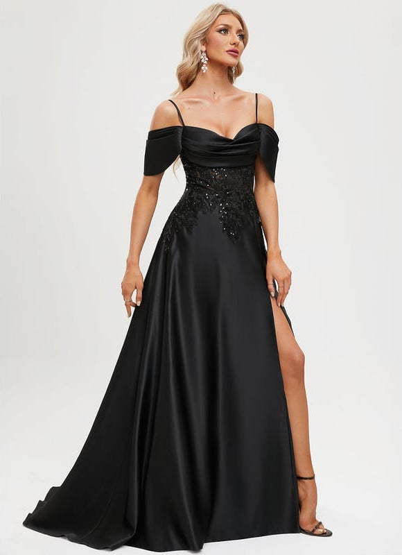 Robe De Bal Éblouissante Satinée - gallery 7
