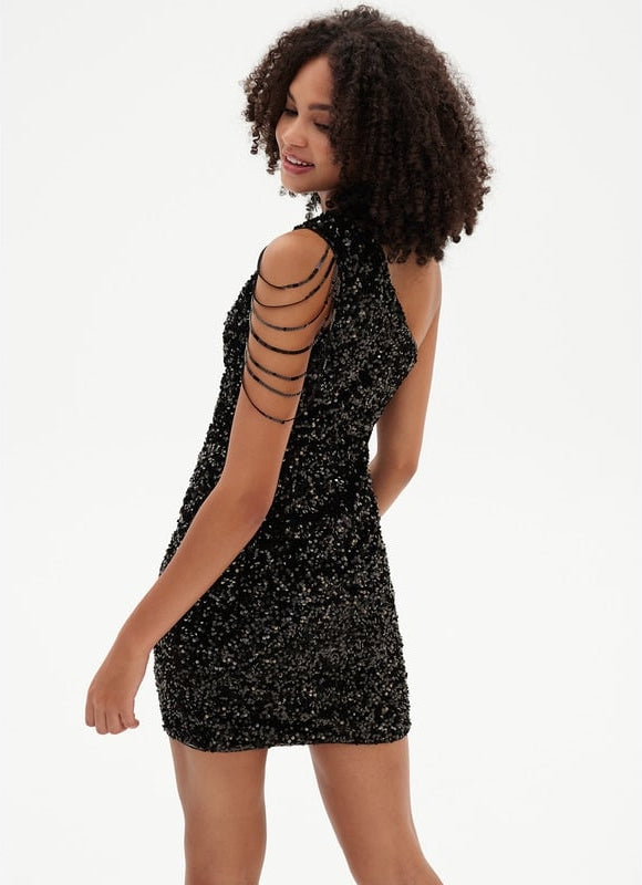 Robe De Bal Scintillante Courte - gallery 5