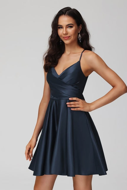 Robe De Bal Satinée Décontractée - gallery 2