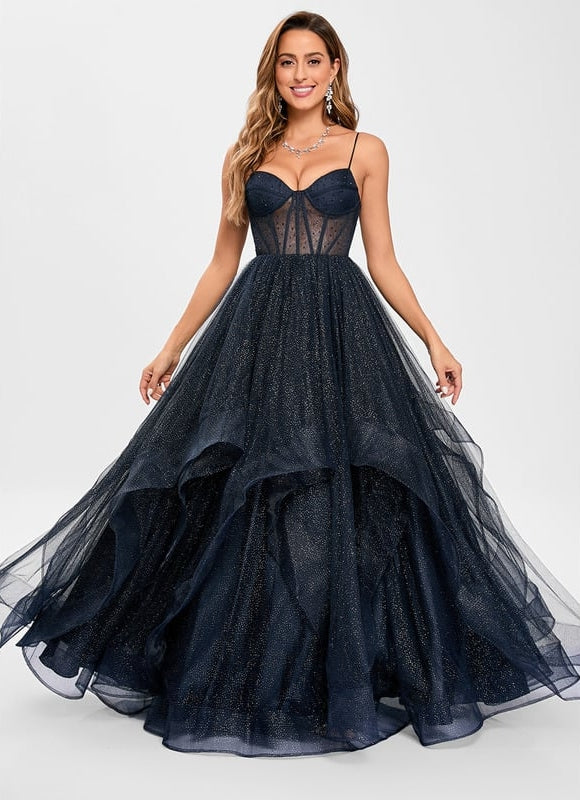 Robe De Bal De Bal Tulle Étoilé
