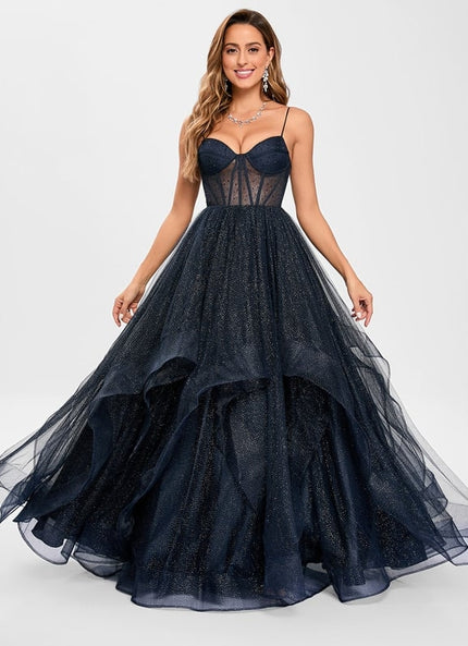 Robe De Bal De Bal Tulle Étoilé