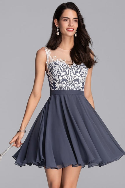 Robe De Bal À Volants Marine