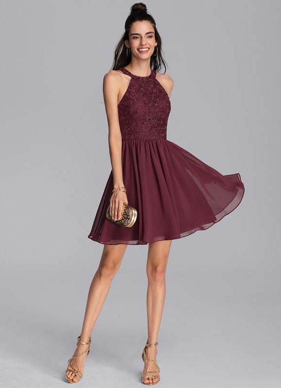 Robe De Bal À Volants Marine - gallery 5