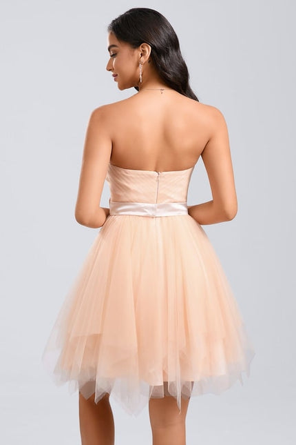 Robe De Bal Tulle Pêche - gallery 5